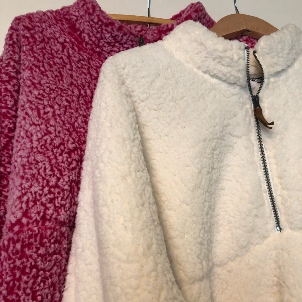 2 New Sherpa style pullover.